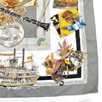 Hermes Large Scarf Carre 90 the Original New Orleans Creole Jazz Silk — view 6