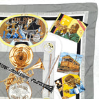 Hermes Large Scarf Carre 90 the Original New Orleans Creole Jazz Silk — view 5