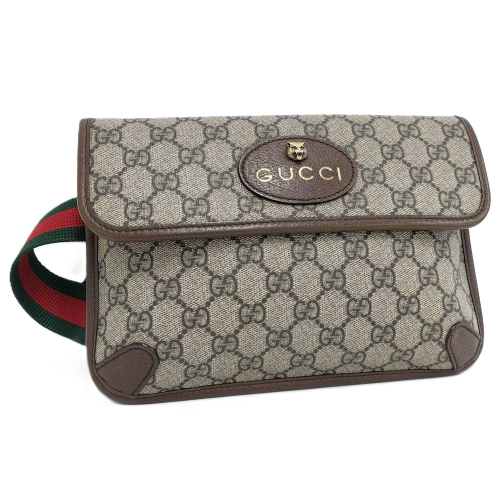 Gucci Neo Vintage Belt Bag GG Supreme Leather Brown