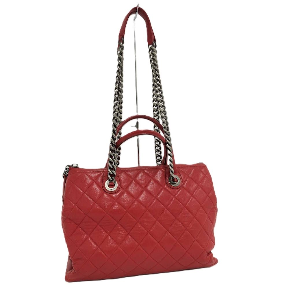 Chanel Quilted 31 2-Way Handbag Cambon Leather Red