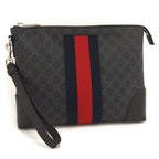 Gucci Sherry Clutch Leather Black