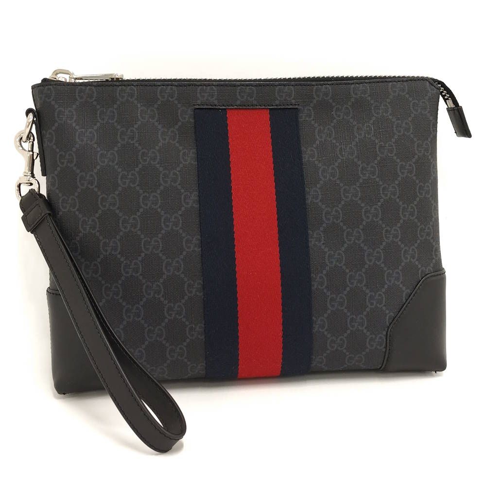Gucci Sherry Clutch Leather Black