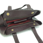 Prada Shrink Leather Shoulder Bag Brown — view 7