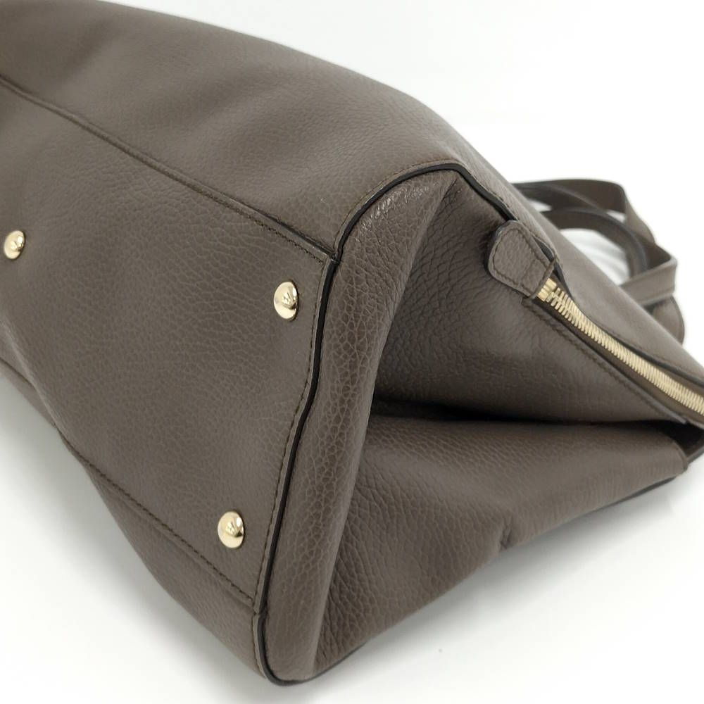 Gucci 2-Way Bag Leather Brown — view 4
