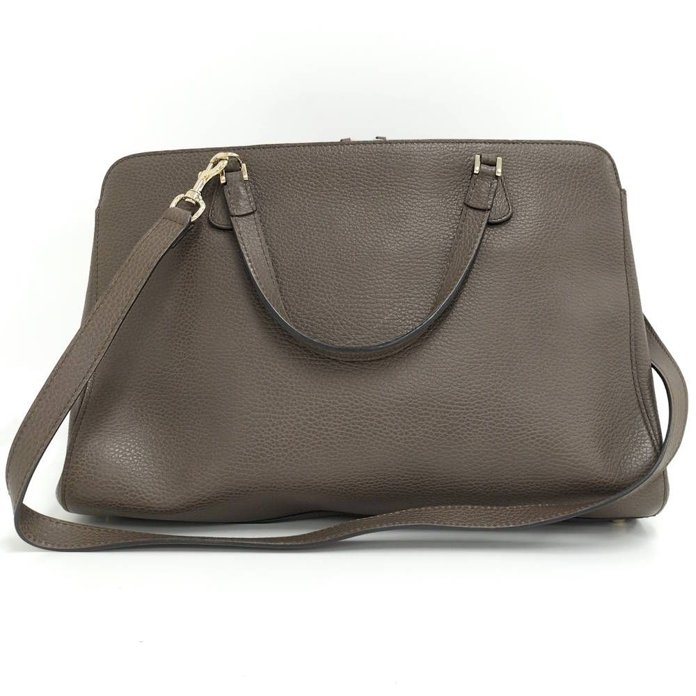 Gucci 2-Way Bag Leather Brown — view 2