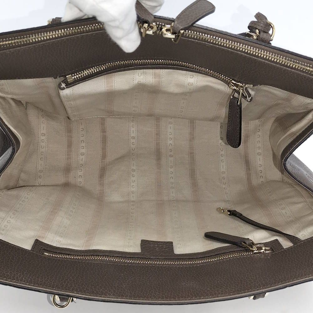 Gucci 2-Way Bag Leather Brown — view 8