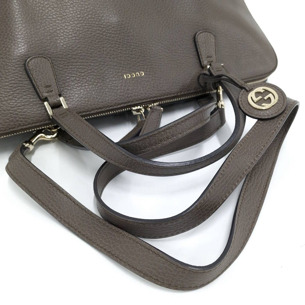 Gucci 2-Way Bag Leather Brown — view 5