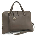 Gucci 2-Way Bag Leather Brown