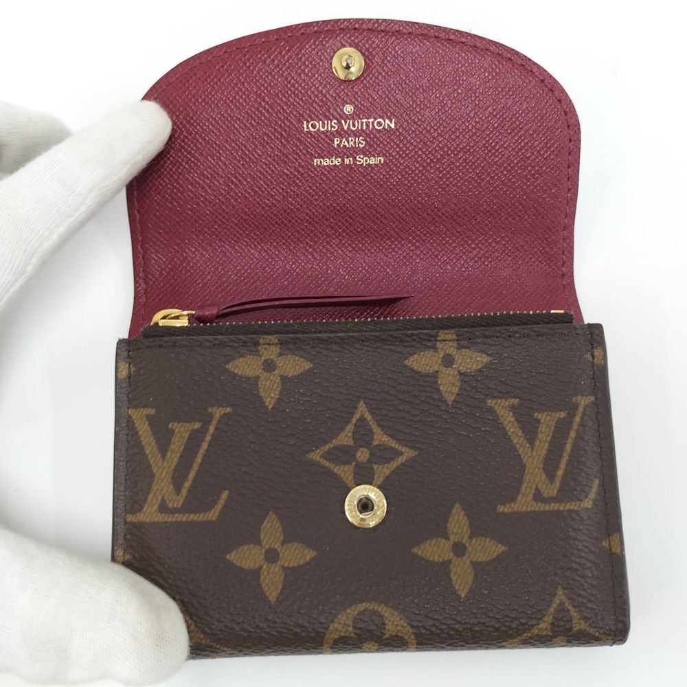 Louis Vuitton Porte Monnaie Rosalie Coin Purse Monogram Fuchsia — view 2