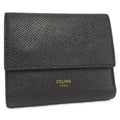 Celine Small Trifold Wallet Leather Black