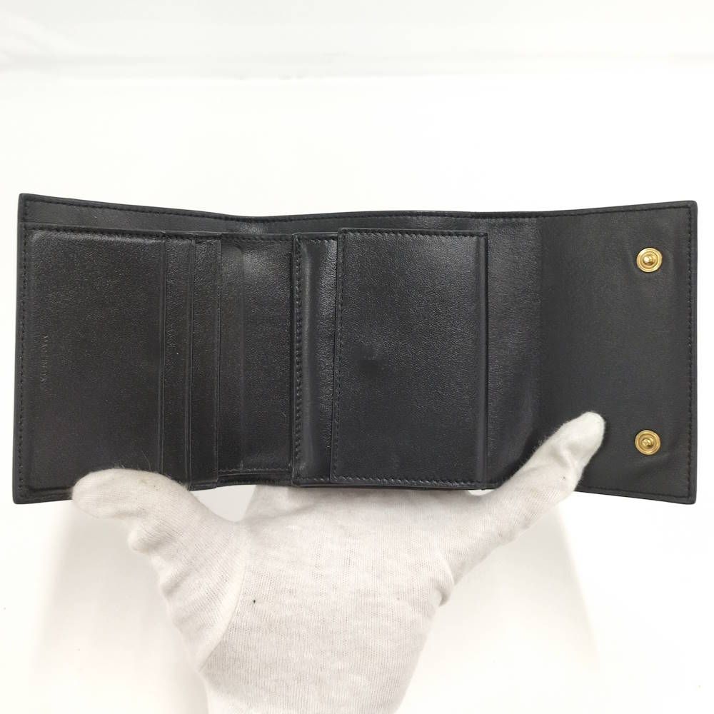 Celine Small Trifold Wallet Leather Black — view 2