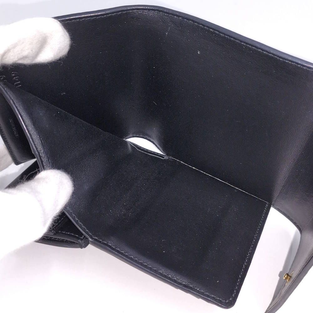 Celine Small Trifold Wallet Leather Black — view 8