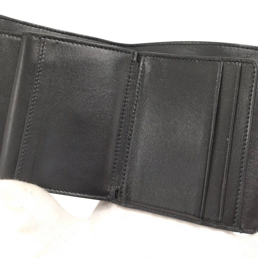 Celine Small Trifold Wallet Leather Black — view 7