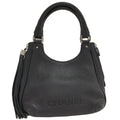 Chanel Shoulder Bag Fringe Leather Black
