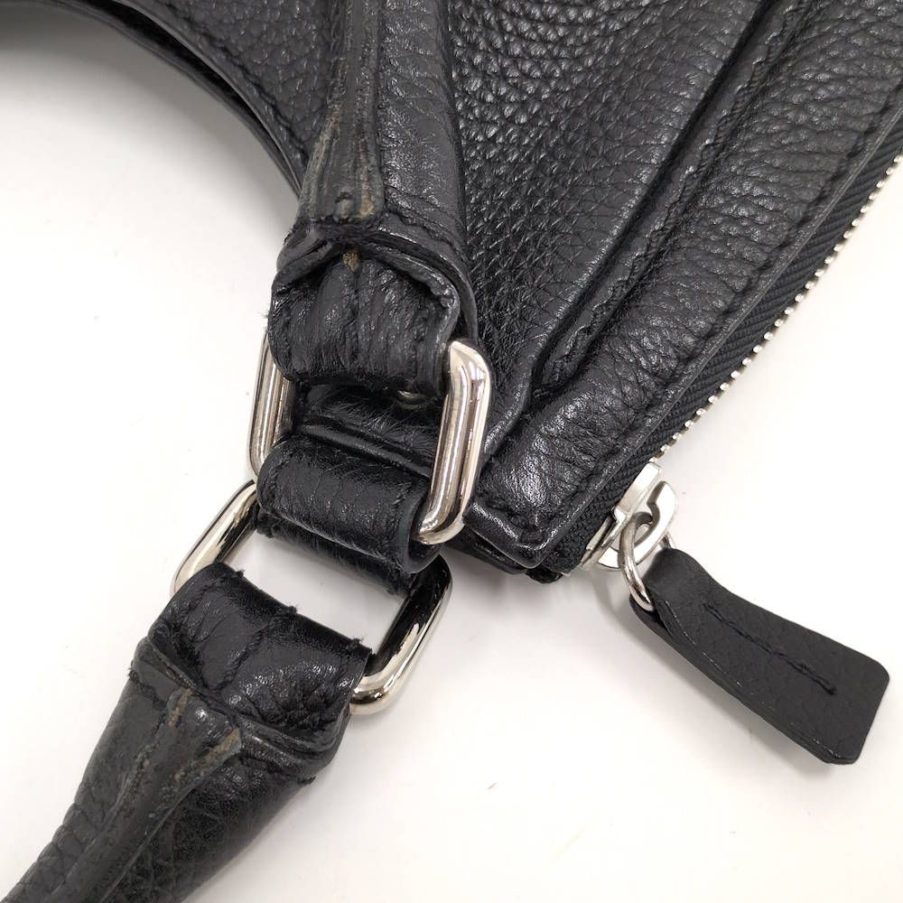 Chanel Shoulder Bag Fringe Leather Black — view 6