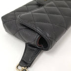 Chanel Quilted Waist Chain Bag Caviar Leather Black — view 5