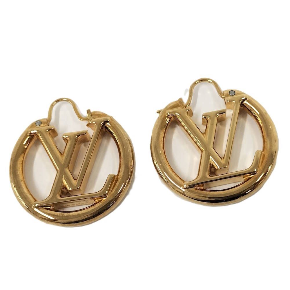 Louis Vuitton LV Circle Earrings Plated Gold