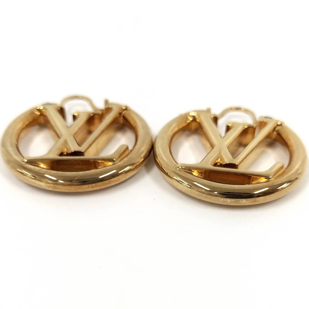 Louis Vuitton LV Circle Earrings Plated Gold — view 5