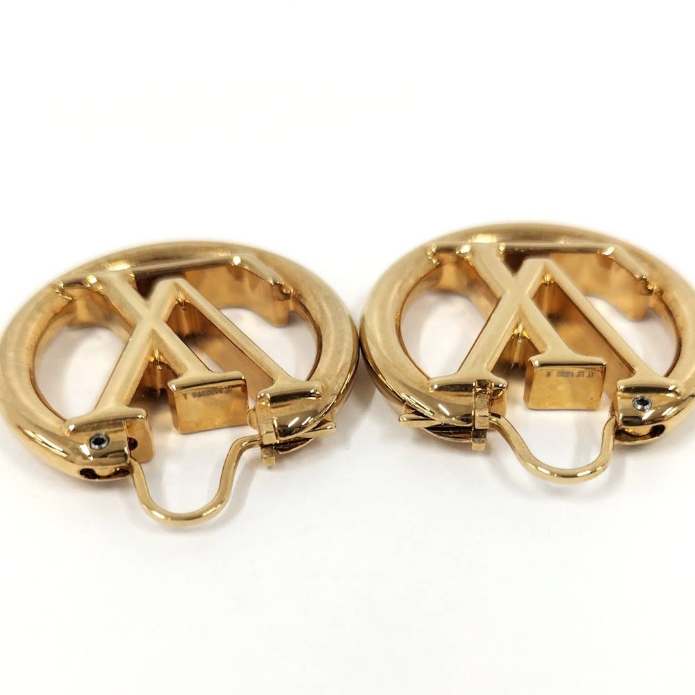 Louis Vuitton LV Circle Earrings Plated Gold — view 6