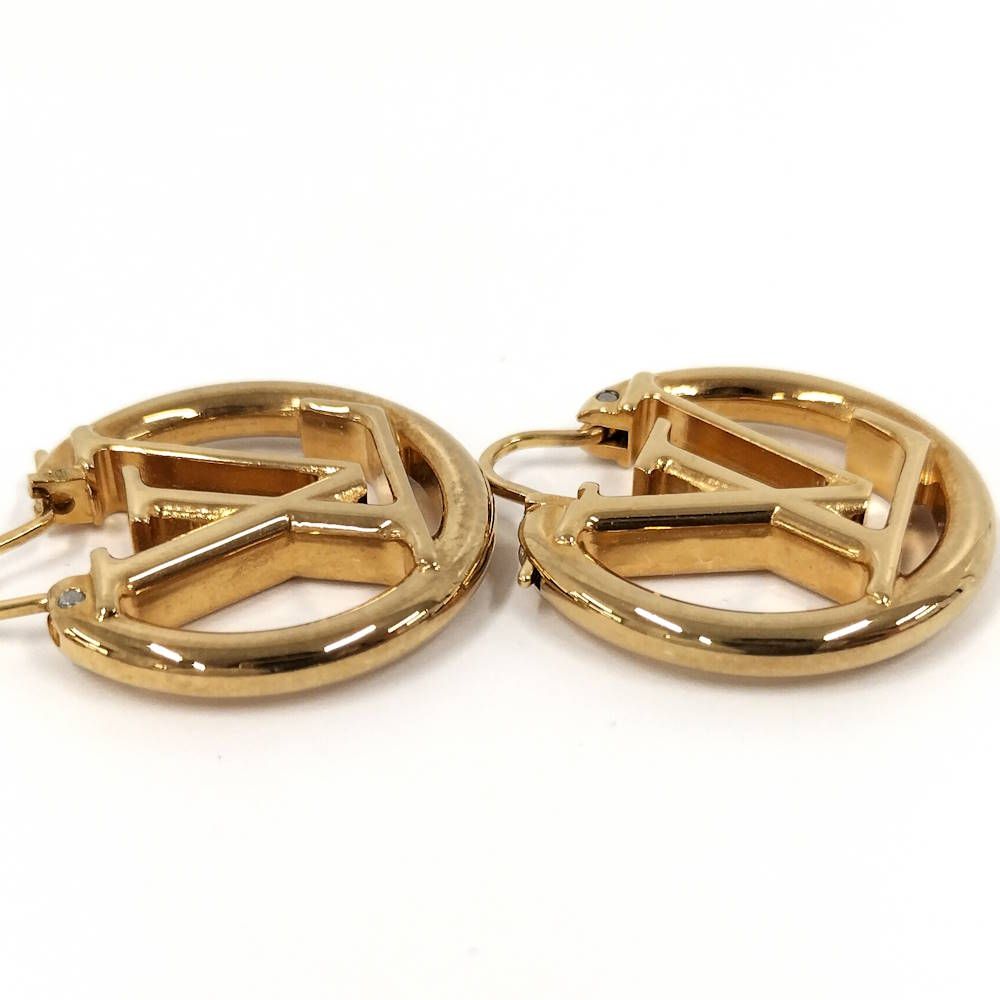 Louis Vuitton LV Circle Earrings Plated Gold — view 4