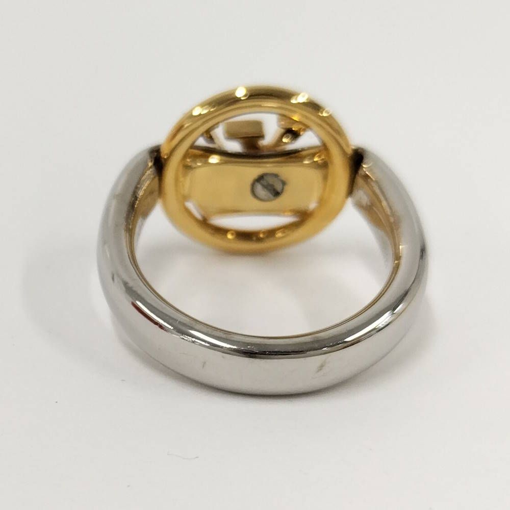 Louis Vuitton Bague My LV Heart Ring M Plated Silver Gold — view 3