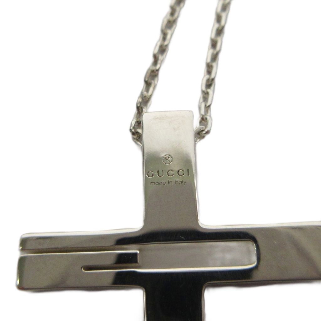 Gucci G Motif Cutout Cross Pendant Silver Colored — view 5