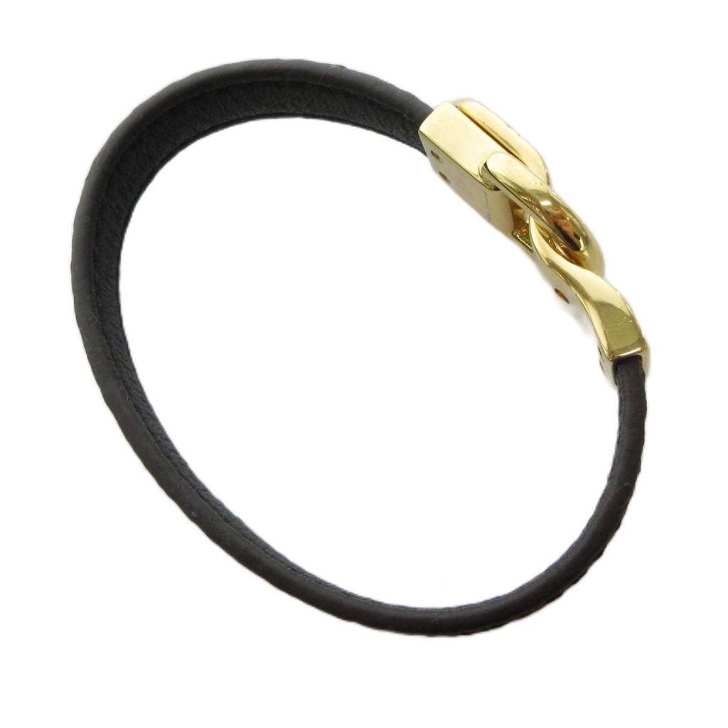 Louis Vuitton Bracelet Fascin' Your LV Bangle Leather Brown Gold Colored — view 6