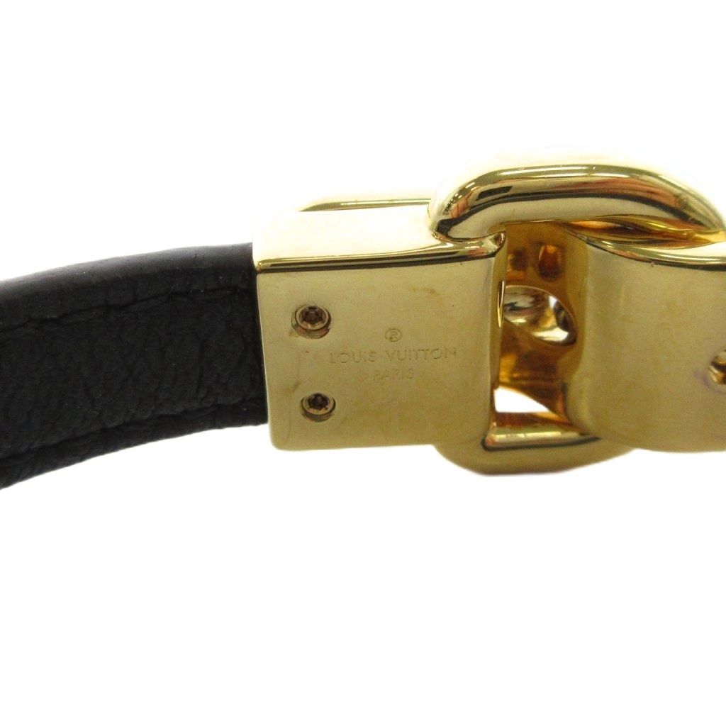 Louis Vuitton Bracelet Fascin' Your LV Bangle Leather Brown Gold Colored — view 5
