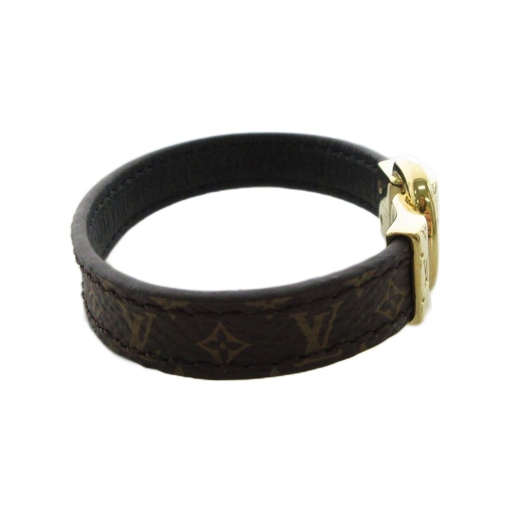 Louis Vuitton Bracelet Fascin' Your LV Bangle Leather Brown Gold Colored — view 4