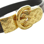 Louis Vuitton Bracelet Fascin' Your LV Bangle Leather Brown Gold Colored — view 8