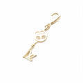 Louis Vuitton LV Charm Key Gold Colored Keychain