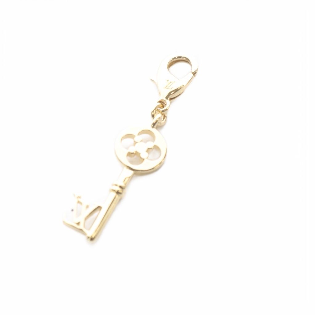 Louis Vuitton LV Charm Key Gold Colored Keychain — view 2