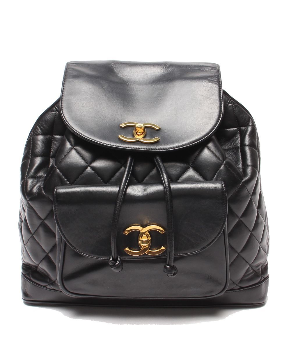 Chanel Backpack Gold Quilted Lambskin