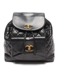 Chanel Backpack Gold Quilted Lambskin