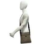 Gucci GG Pattern Canvas Logo Stamp Leather Mini Shoulder Bag Pochette Crossbody — view 2