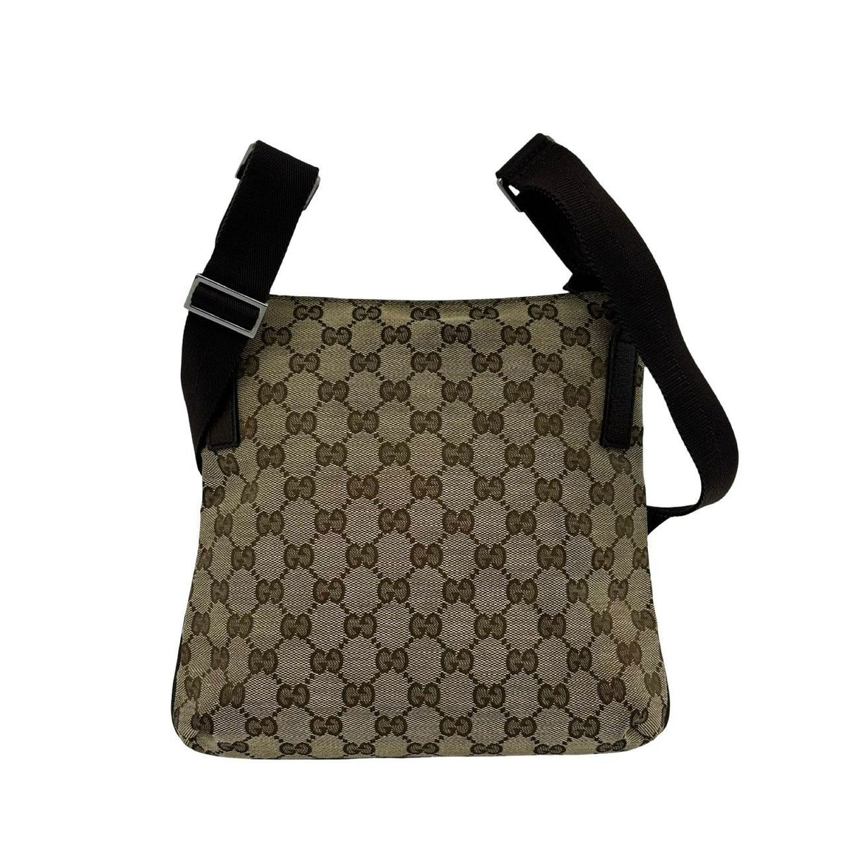 Gucci GG Pattern Canvas Logo Stamp Leather Mini Shoulder Bag Pochette Crossbody — view 3