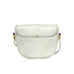 Gucci Vintage GG Logo Leather Shoulder Bag Pochette White — view 3