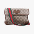 Gucci Neo Vintage GG Supreme Beige Brown Leather Handbag