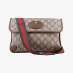 Gucci Neo Vintage GG Supreme Beige Brown Leather Handbag