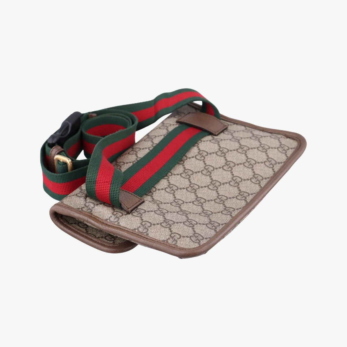 Gucci Neo Vintage GG Supreme Beige Brown Leather Handbag — view 7