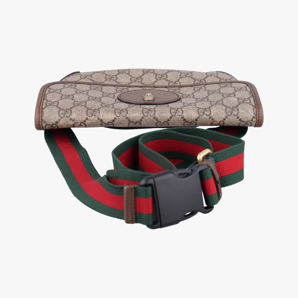 Gucci Neo Vintage GG Supreme Beige Brown Leather Handbag — view 8