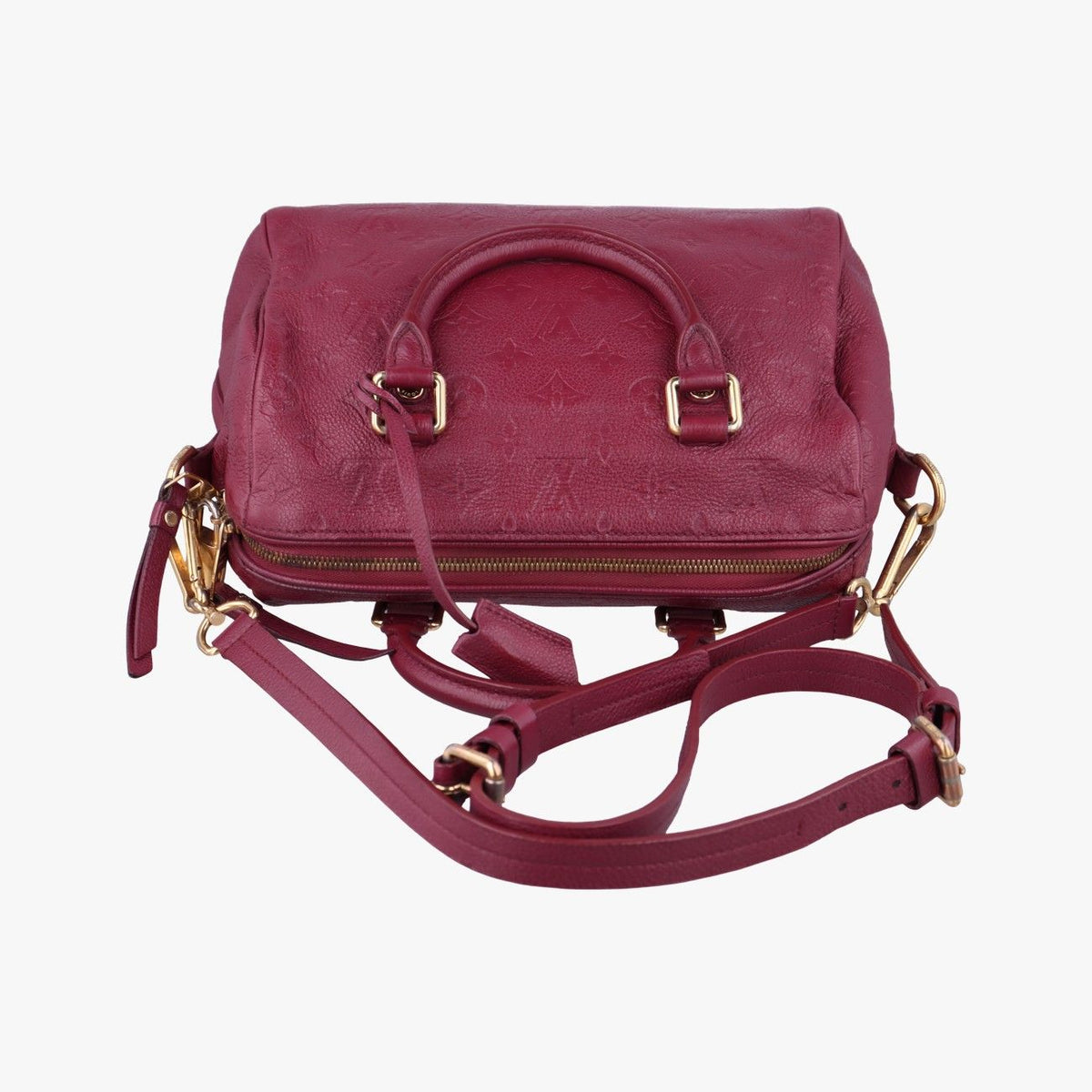 Louis Vuitton Speedy Bandouliere 25 Aurore Monogram Empreinte Handbag — view 8