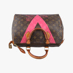 Louis Vuitton Speedy 30 Line Monogram Brown Pink Canvas Handbag — view 8