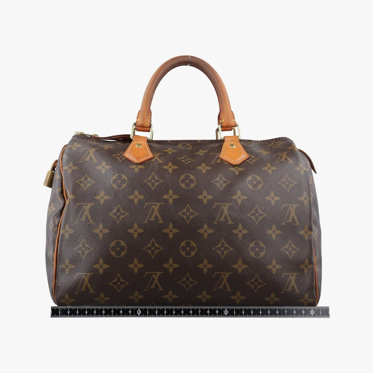 Louis Vuitton Speedy 30 Line Monogram Brown Pink Canvas Handbag — view 2