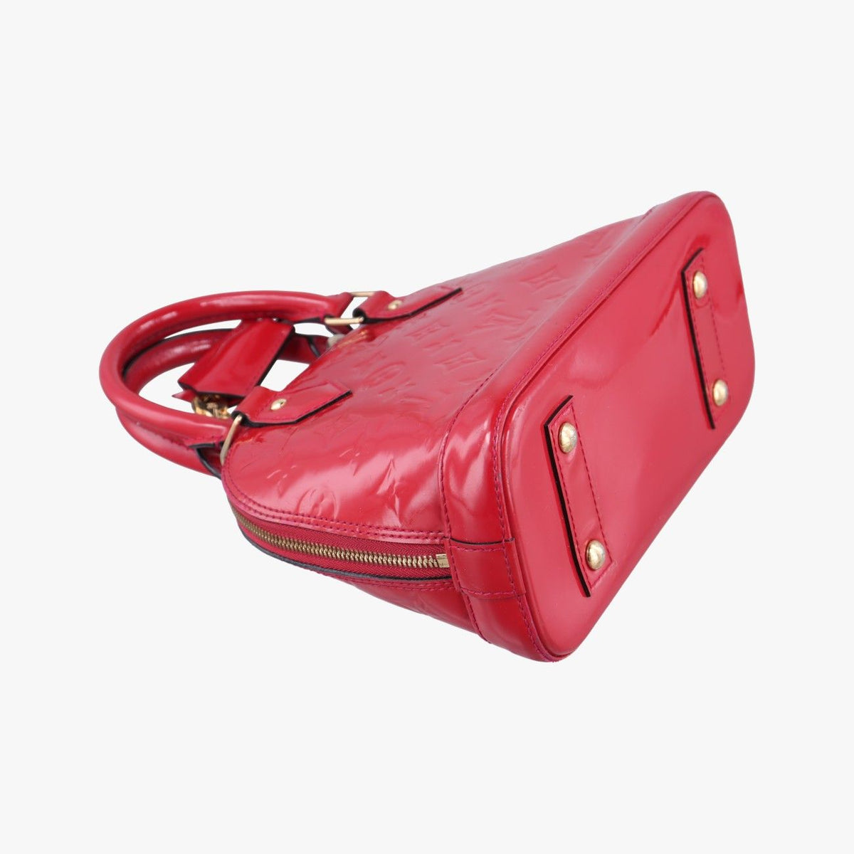 Louis Vuitton Alma BB Pomme D'amour Vernis Handbag — view 7