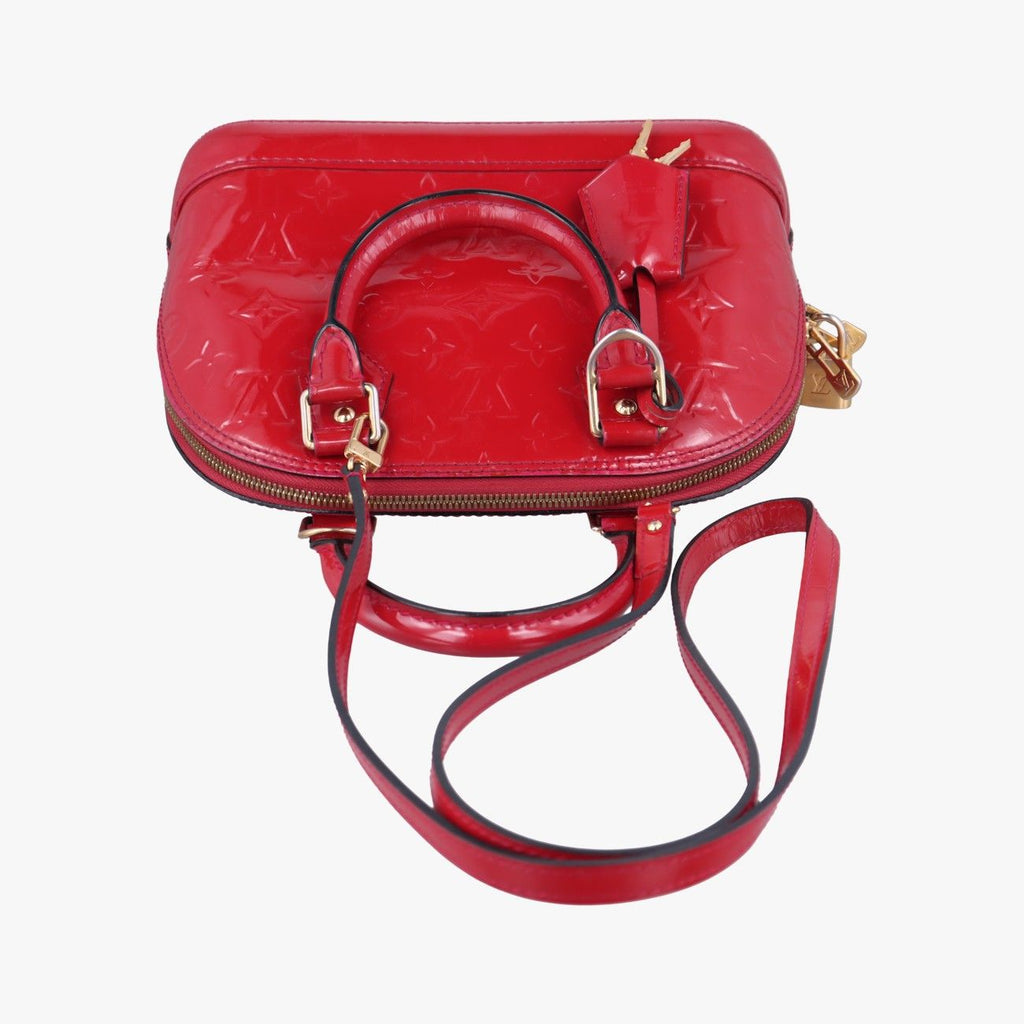 Louis Vuitton Alma BB Pomme D'amour Vernis Handbag — view 8