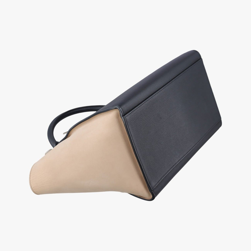 Celine Trapeze Blue Black Beige Leather Handbag — view 7