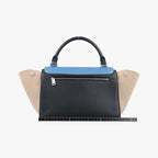 Celine Trapeze Blue Black Beige Leather Handbag — view 2