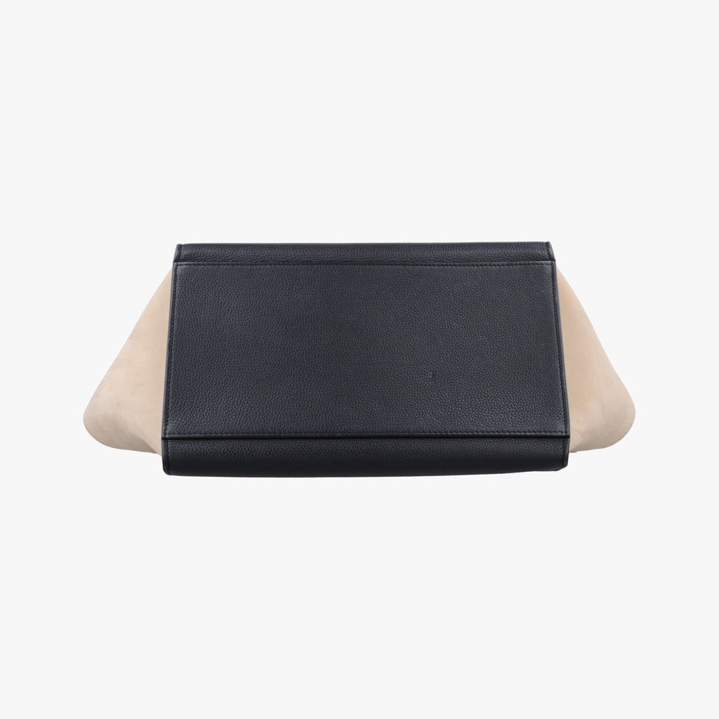 Celine Trapeze Blue Black Beige Leather Handbag — view 3