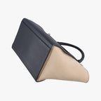 Celine Trapeze Blue Black Beige Leather Handbag — view 6